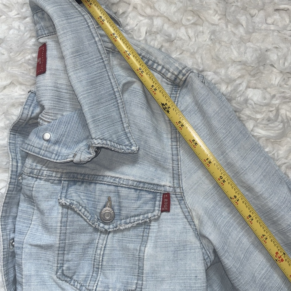 Indian Rose🌹 Distressed Jean Jacket - Picture 10 of 16